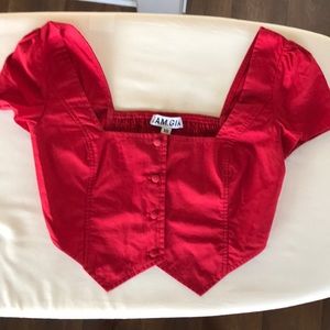 I.AM.GIA Red Crop Top XS
